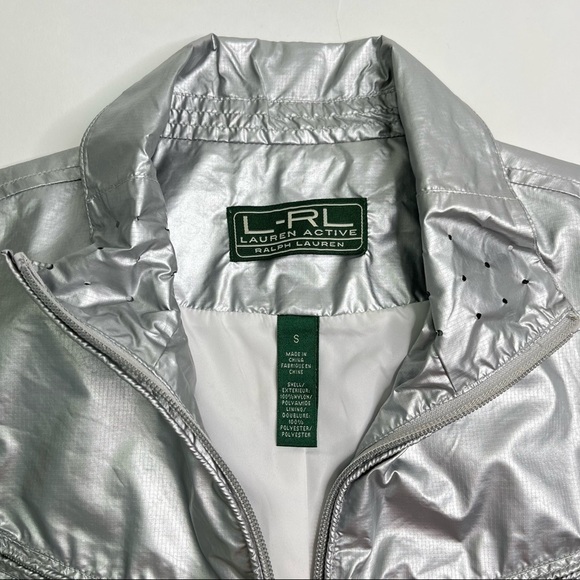 Lauren Active Ralph Lauren Performance Silver Metallic Drawstring Waist Vest - Picture 3 of 17